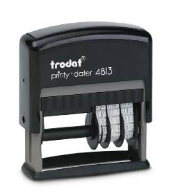 Trampon personnalis&eacute; Trodat Printy Dateur - 26 x 9 mm - 4813