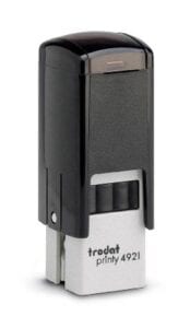 Tampon Trodat 1 &agrave; 3 lignes - 12 x 12 mm - 4921